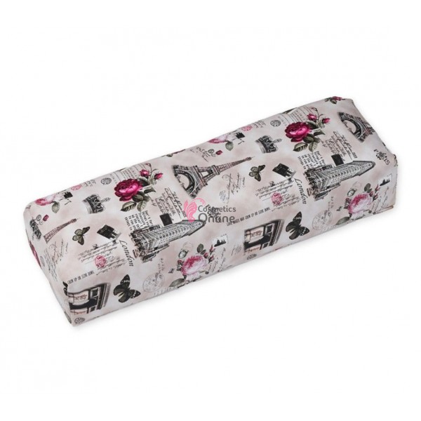 Suport de mana din piele ecologica 007 Crem cu model Paris-Londra